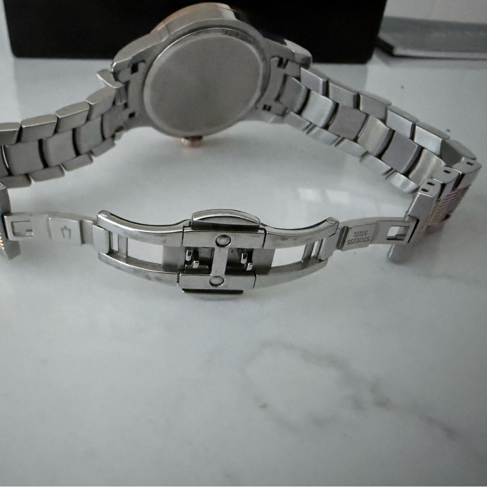 Bulova Accutron Masella 65R139 68 Diamond Two-Tone Watch w/ Box